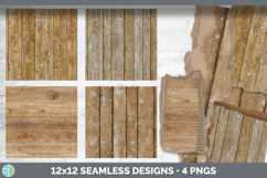 Oak Boards Seamless Christmas Winter Textured Background Pap Product Image 2