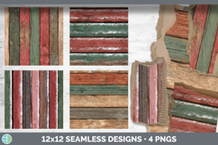 Stained Boards Seamless Christmas Winter Textured Background Product Image 2