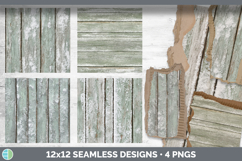 Whitewashed Wood Seamless Christmas Winter Textured Backgrou Product Image 2