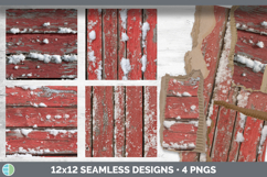 Red Barn Wood Seamless Christmas Winter Textured Background Product Image 2