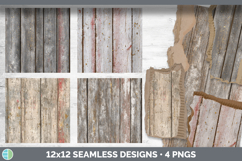 Weathered Wood Seamless Christmas Winter Textured Background Product Image 2