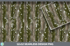 Moss Hardwood Planks Seamless Christmas Winter Textured Back Product Image 3
