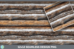 Log Cabin Wood Seamless Christmas Winter Textured Background Product Image 3