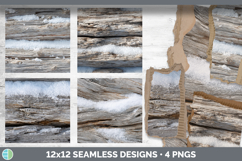 Driftwood Seamless Christmas Winter Textured Background Pape Product Image 2