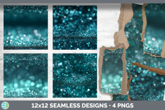 Turquoise Seamless Glitter Bokeh Textured Background Papers Product Image 2
