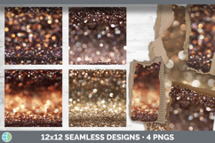 Brown Seamless Glitter Bokeh Textured Background Papers Scra Product Image 2