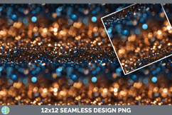 Blue Bronze Seamless Glitter Bokeh Textured Background Paper Product Image 3