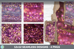 Pink Purple Seamless Glitter Bokeh Textured Background Paper Product Image 2