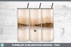 Duck Tumbler Woodland Silhouette Sublimation 20 oz Skinny Tu Product Image 1