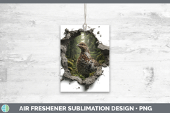 Grouse Woodland 3D Hole Air Freshener Sublimation Design Product Image 1