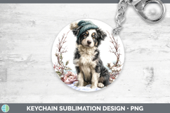 Border Collie Dogs 02 Winter Knit Hat Keychain Sublimation D Product Image 1