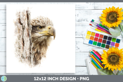Whitetailed Eagle Tree Peek Paper Backgrounds Design Product Image 1
