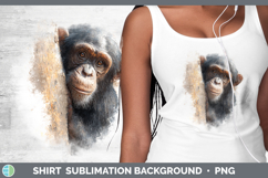 Chimpanzee Primate Tree Peek-A-Boo Shirt Sublimation Design Product Image 1
