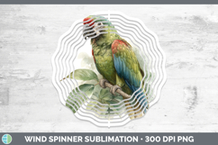 Redshouldered Macaw Parrot Botanicals Wind Spinner Sublimat Product Image 1