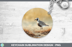 Blackbellied Plover Shorebirds Sunset Keychain Sublimation Product Image 1
