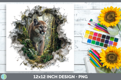 GorgeousWild Cats 3D Hole Paper Backgrounds design.