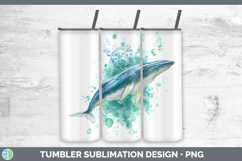 Bryde’s Whale Whales Sketch Tumbler Sublimation Design Product Image 1