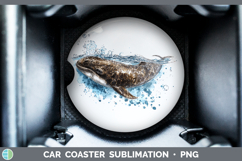 Cuvier’s Beaked Whale Whales Sketch Car Coaster Sublimation Product Image 1