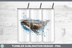Cuvier’s Beaked Whale Whales Sketch Tumbler Sublimation Desi Product Image 1