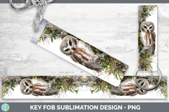 Northern Sawwhet Owl Owls Sketch Key Fob Sublimation Design Product Image 1