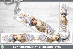 Rhesus Macaque Primate Winter Knit Hat Key Fob Sublimation D Product Image 1