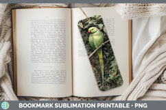 Roseringed Parakeet Parrot Botanicals Bookmark Sublimation Product Image 1