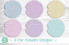 Hearts Car Coaster Design Sublimation Designs Bundle Product Image 1