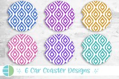 Ikat Diamond Car Coaster Design Sublimation Designs Bundle Product Image 1
