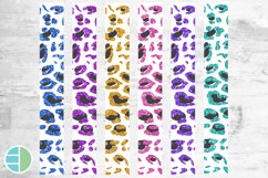 Glitter Leopard Print Key Fob Bundle Wristlet Sublimation Product Image 2