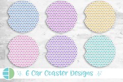 Polka Dots Car Coaster Design Sublimation Designs Bundle Product Image 1