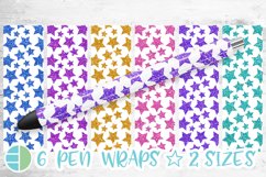 Glitter Stars Pen Wrap Bundle - Epoxy Pen Wrap Sublimation Product Image 1