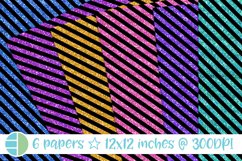 Glitter Stripes Digital Paper Scrapbook Background Bundle Product Image 1