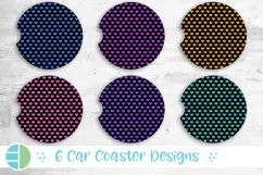 Hearts Car Coaster Design Sublimation Designs Bundle Product Image 1