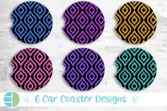 Ikat Diamond Car Coaster Design Sublimation Designs Bundle Product Image 1