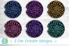 Leopard Print Car Coaster Design Sublimation Designs Bundle Product Image 1
