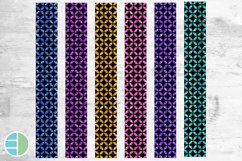 Glitter Quarter Circles Key Fob Bundle Wristlet Sublimation Product Image 2