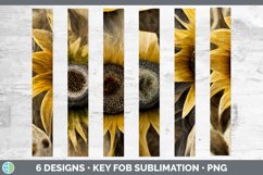Sunflower Key Fob | Wristlet Sublimation Product Image 2