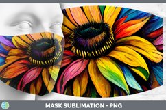 Rainbow Sunflower Mask | Sublimation Bundle Face Mask Design Product Image 3