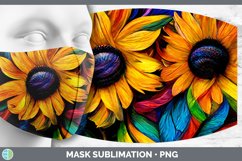 Rainbow Sunflower Mask | Sublimation Bundle Face Mask Design Product Image 4