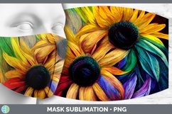 Rainbow Sunflower Mask | Sublimation Bundle Face Mask Design Product Image 6