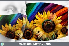 Rainbow Sunflower Mask | Sublimation Bundle Face Mask Design Product Image 8