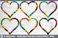 Rainbow Sunflower Heart Frame Clipart Product Image 2