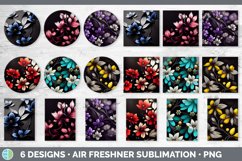 Flowers Air Freshener | Sublimation Designs Bundle Product Image 2