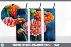 Ranunculus Flowers Tumbler Sublimation Bundle Product Image 2