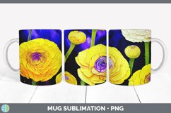 Ranunculus Flowers Mug Sublimation Product Image 3
