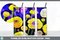 Ranunculus Flowers Tumbler Sublimation Bundle Product Image 3