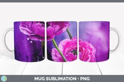 Ranunculus Flowers Mug Sublimation Product Image 4
