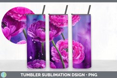 Ranunculus Flowers Tumbler Sublimation Bundle Product Image 4