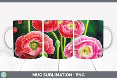 Ranunculus Flowers Mug Sublimation Product Image 5