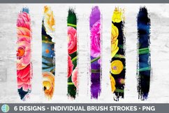 Ranunculus Flowers Brush Strokes PNG | Sublimation Designs Product Image 2